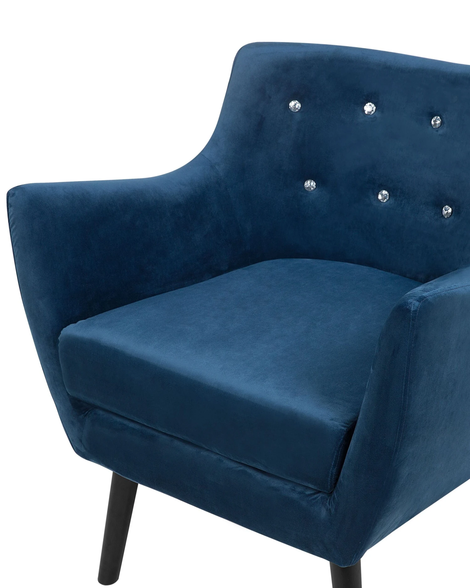Velvet Armchair Sea Blue DRAMMEN - Image 6