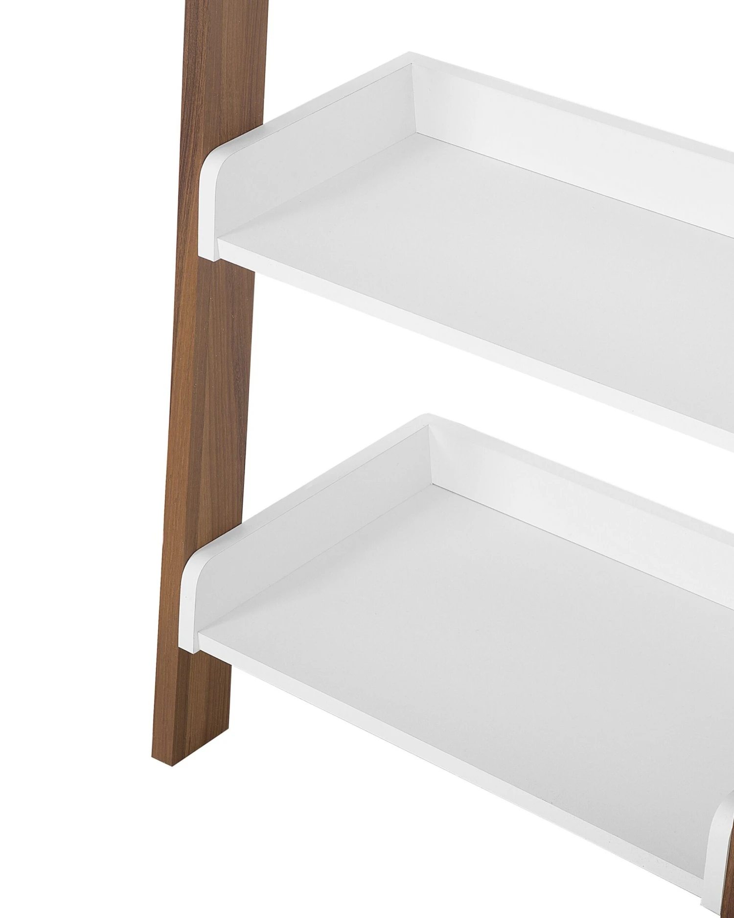 Ladder Shelf Dark Wood And White MOBILE TRIO - Image 6