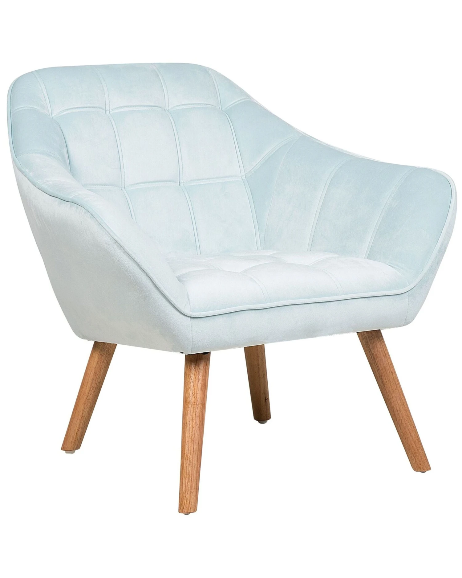 Velvet Armchair Light Blue KARIS 3 Velvet Armchair Light Blue KARIS