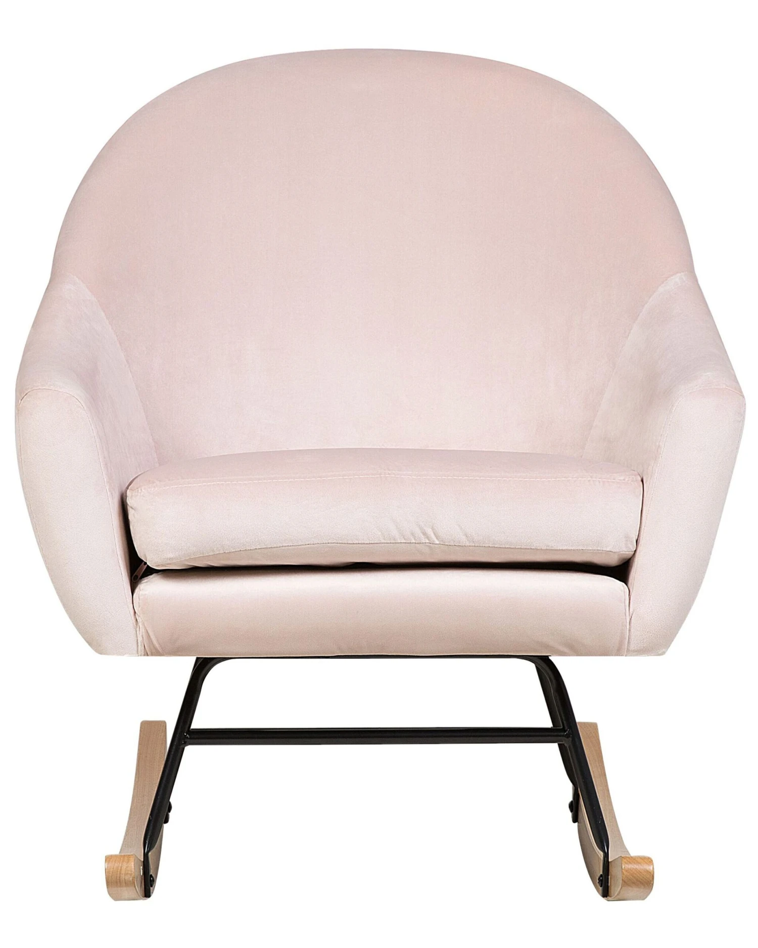 Velvet Rocking Chair Pink OXIE - Image 5