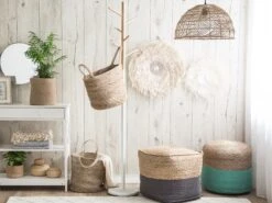 Jute Woven Pouffe Mint Green DALAMA -Cheap Furniture Store undef src sa picid 728732 type color image