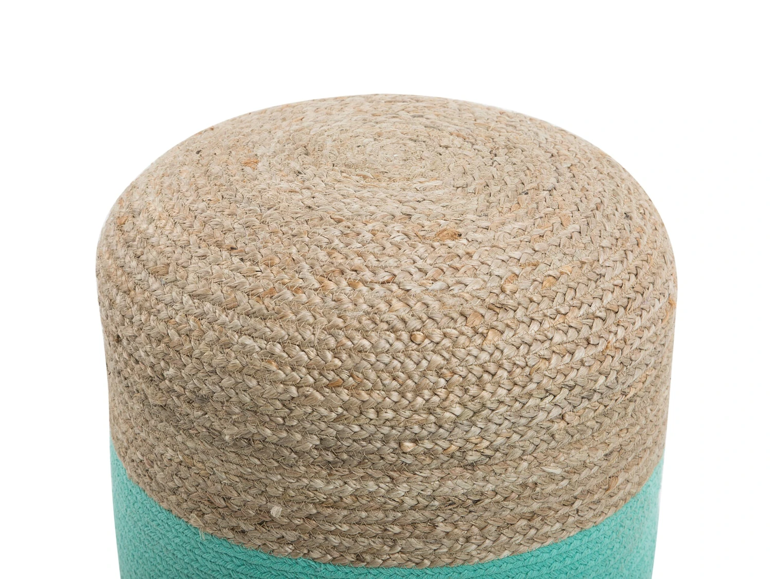 Jute Woven Pouffe Mint Green DALAMA - Image 3