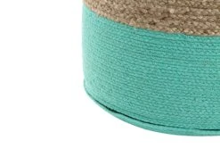 Jute Woven Pouffe Mint Green DALAMA -Cheap Furniture Store undef src sa picid 728739 type whitesh image