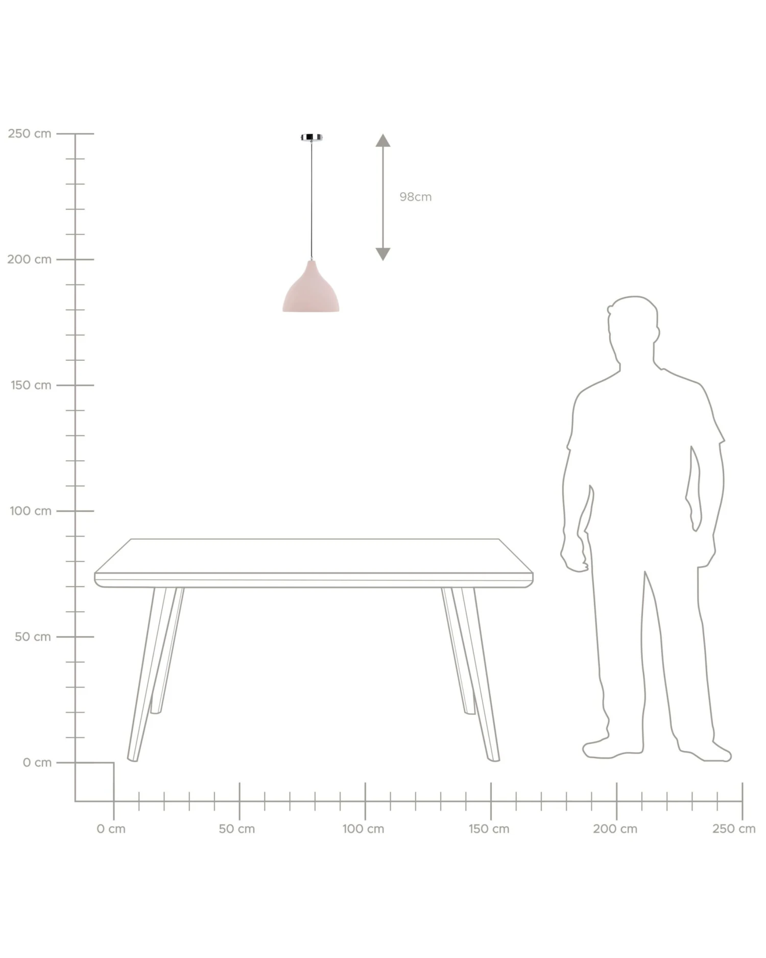 Concrete Pendant Lamp Pink LAMBRO - Image 9