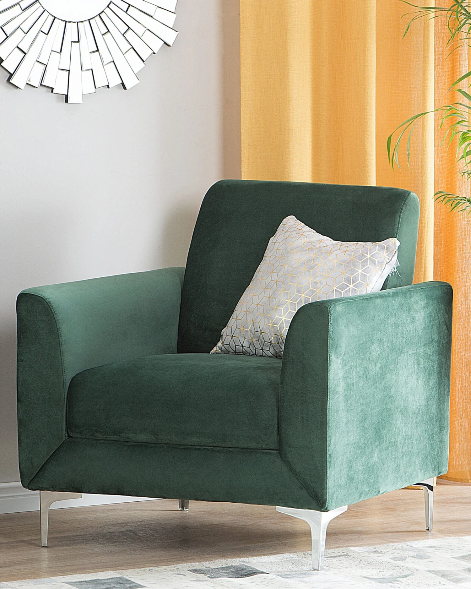 Velvet Armchair Green FENES - Image 2