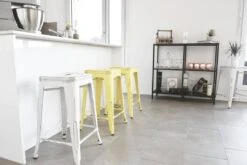 Set Of 2 Metal Stools 60 Cm White With Gold CABRILLO -Cheap Furniture Store undef src sa picid 732413 type whitesh image