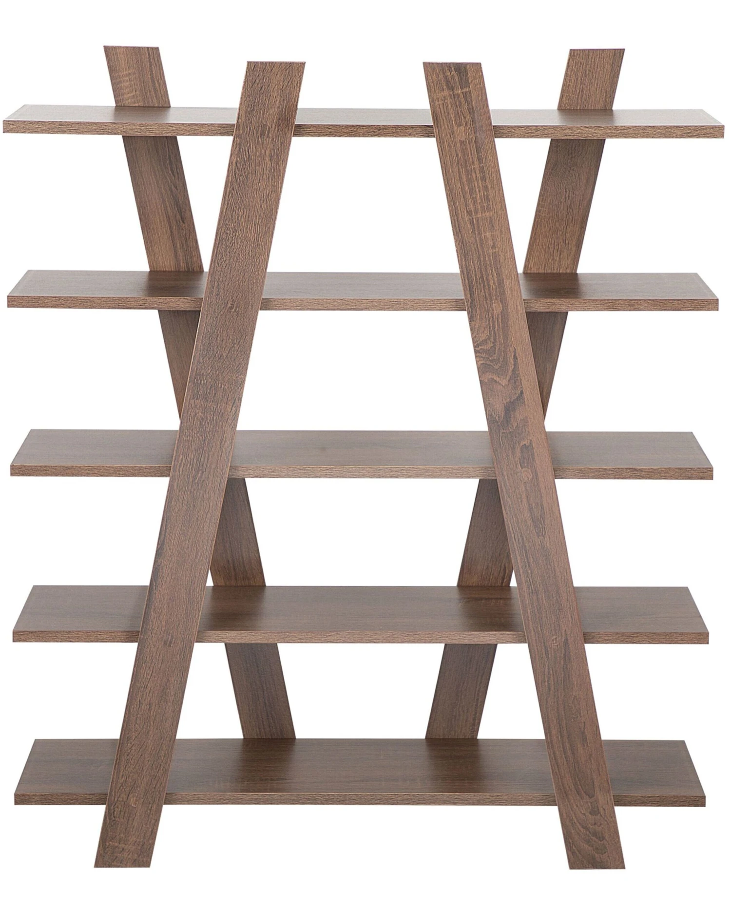 5 Tier Bookcase Dark Wood ESCALANTE - Image 5