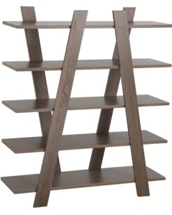 5 Tier Bookcase Dark Wood ESCALANTE -Cheap Furniture Store undef src sa picid 732904 type whitesh image