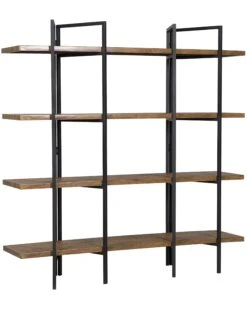 4 Tier Bookshelf Dark Wood COMPTON