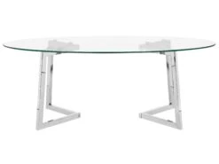 Glass Top Coffee Table Silver FRESNO -Cheap Furniture Store undef src sa picid 733050 type whitesh image