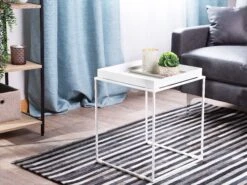 Metal Side Table White SAXON 13 Metal Side Table White SAXON -Cheap Furniture Store undef src sa picid 733152 type color image 1