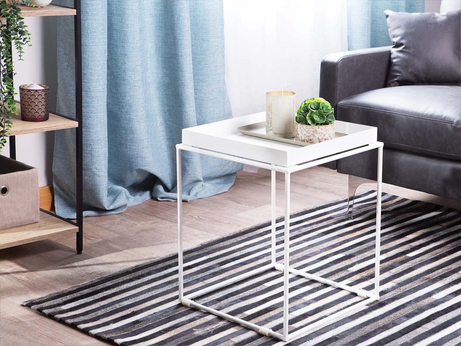 Metal Side Table White SAXON 4 Metal Side Table White SAXON - Image 2