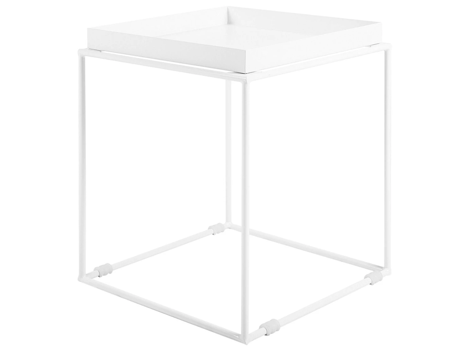 Metal Side Table White SAXON 3 Metal Side Table White SAXON
