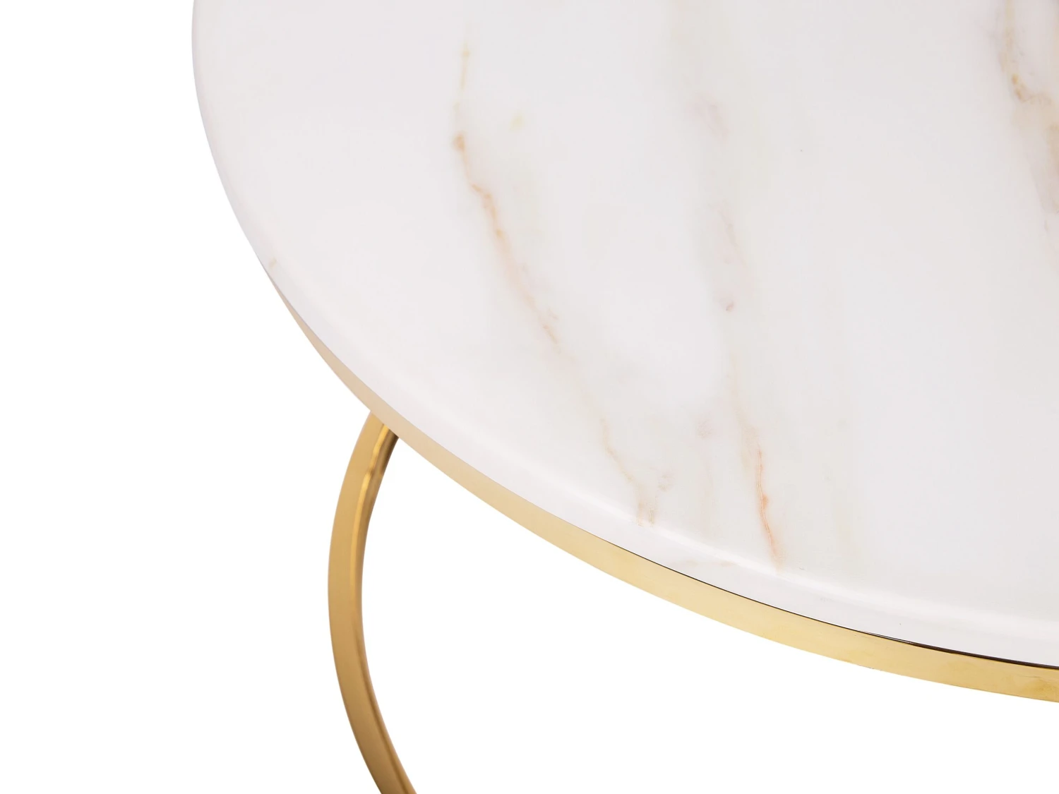 Coffee Table Beige Marble Effect With Gold CORAL - Image 10