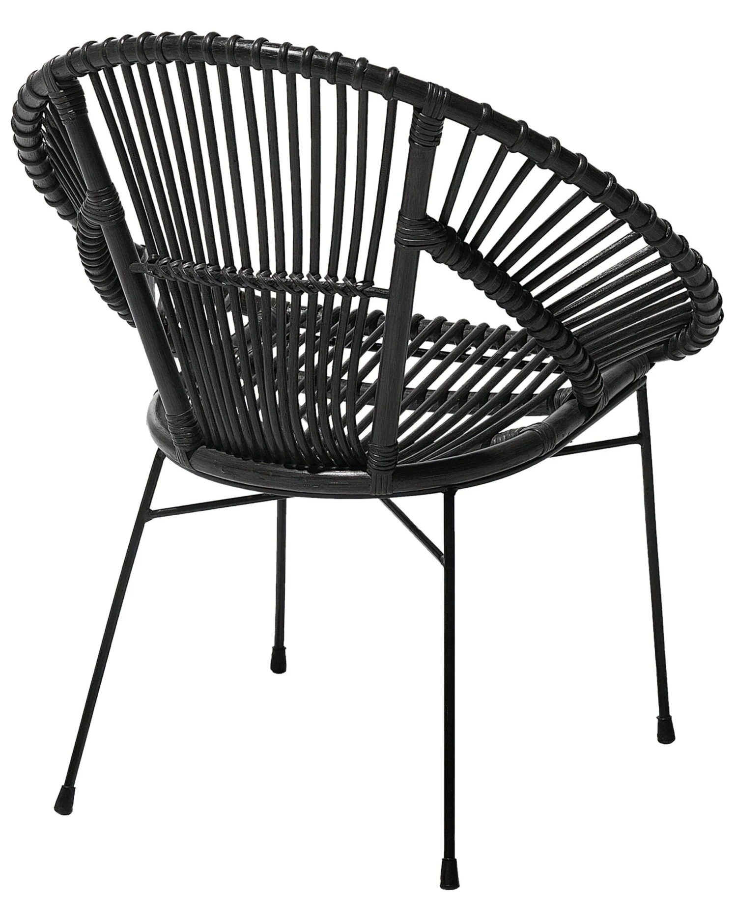 Rattan Accent Chair Black SARITA - Image 5