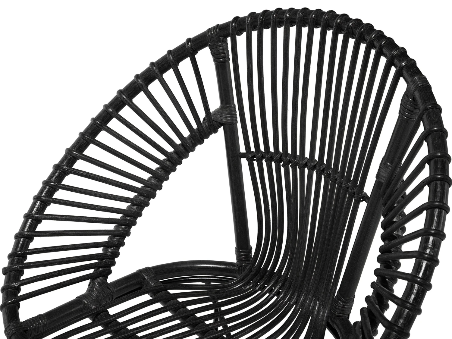 Rattan Accent Chair Black SARITA - Image 7