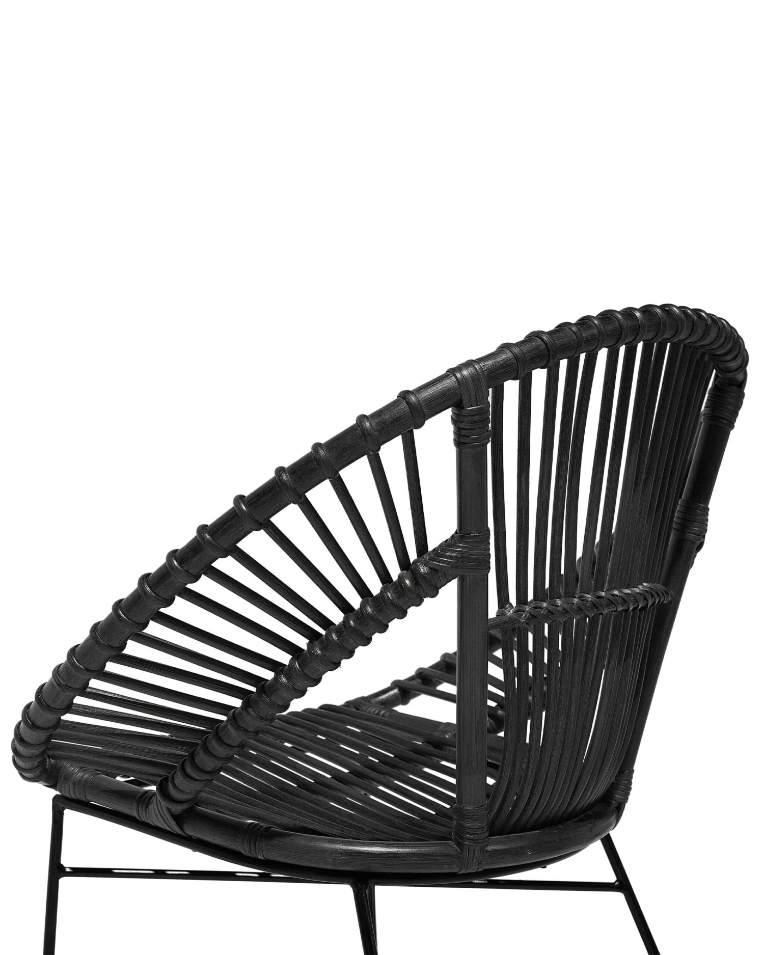 Rattan Accent Chair Black SARITA - Image 9