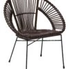 Rattan Accent Chair Brown SARITA