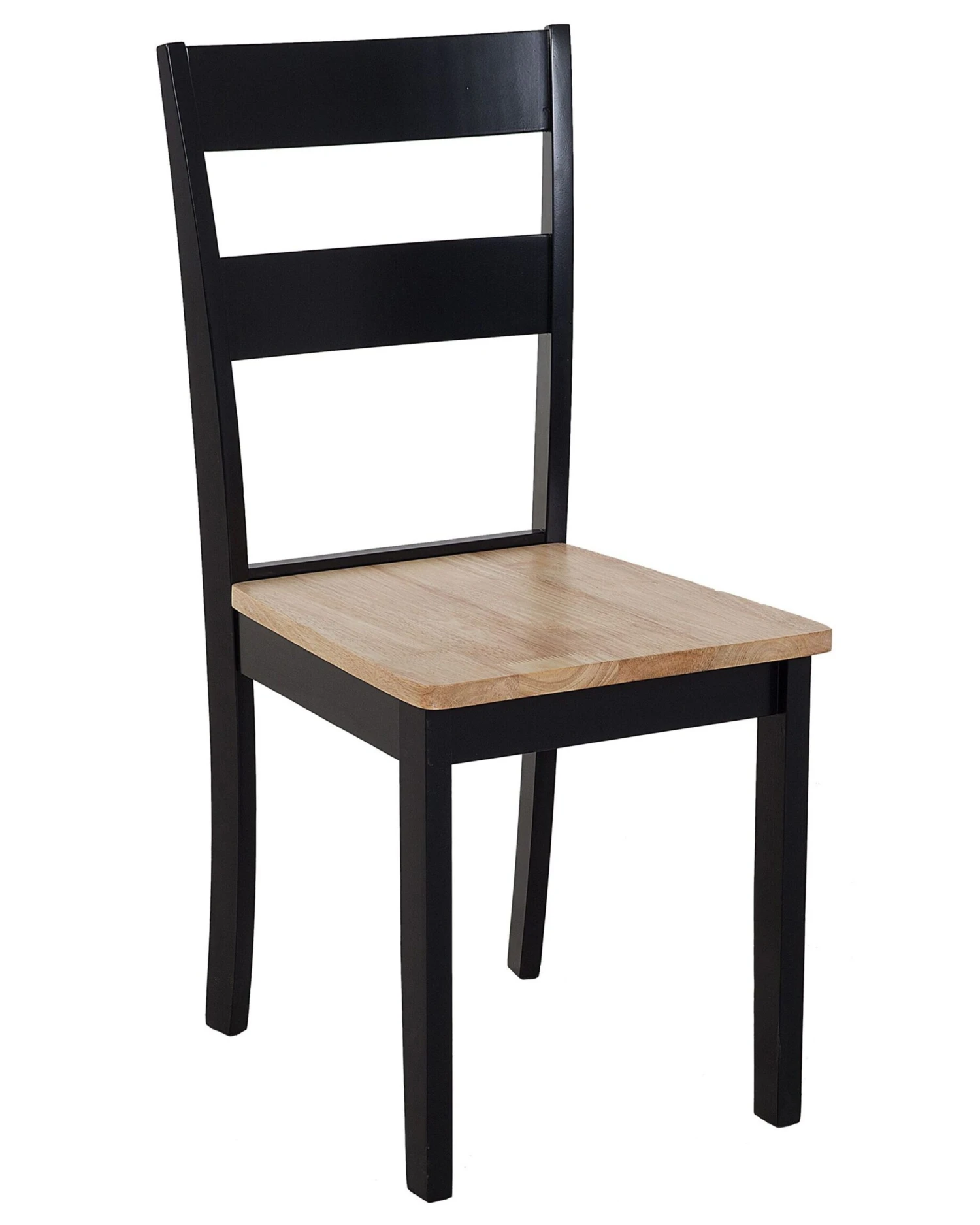 Set Of 2 Dining Chairs Black And Light Wood GEORGIA - Image 3