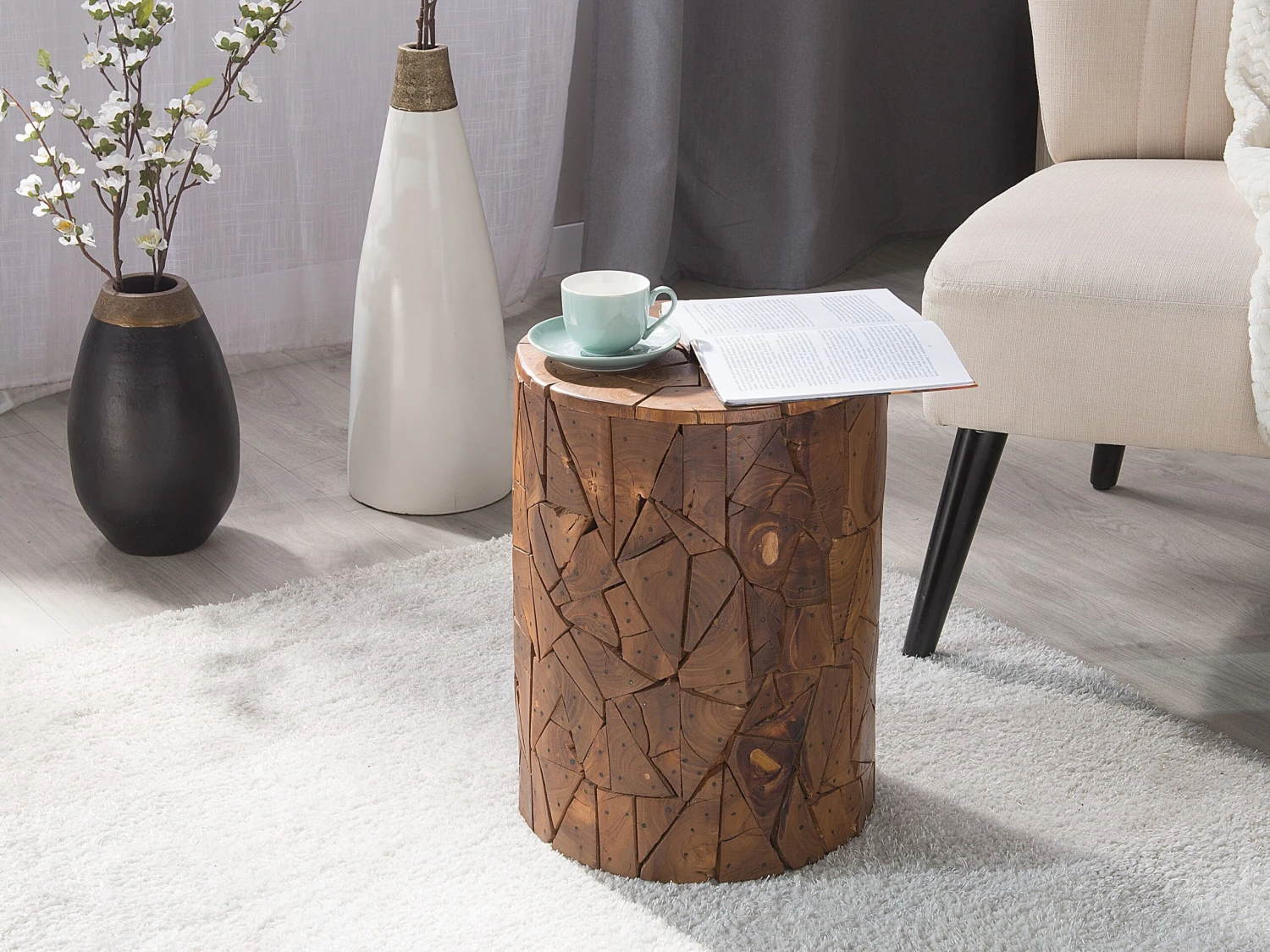 Teak Wood Side Table DAWSON - Image 2