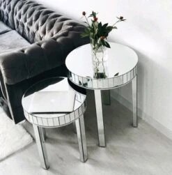 Nest Of 2 Mirrored Side Tables Silver RIMARDE -Cheap Furniture Store undef src sa picid 736675 type whitesh image