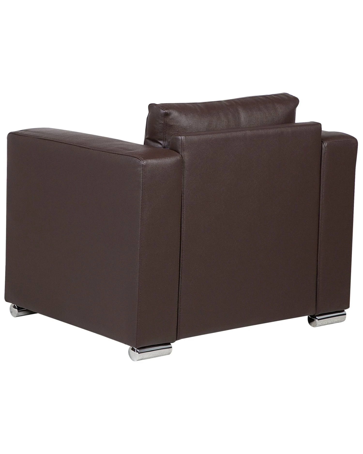 Leather Armchair Brown HELSINKI - Image 5