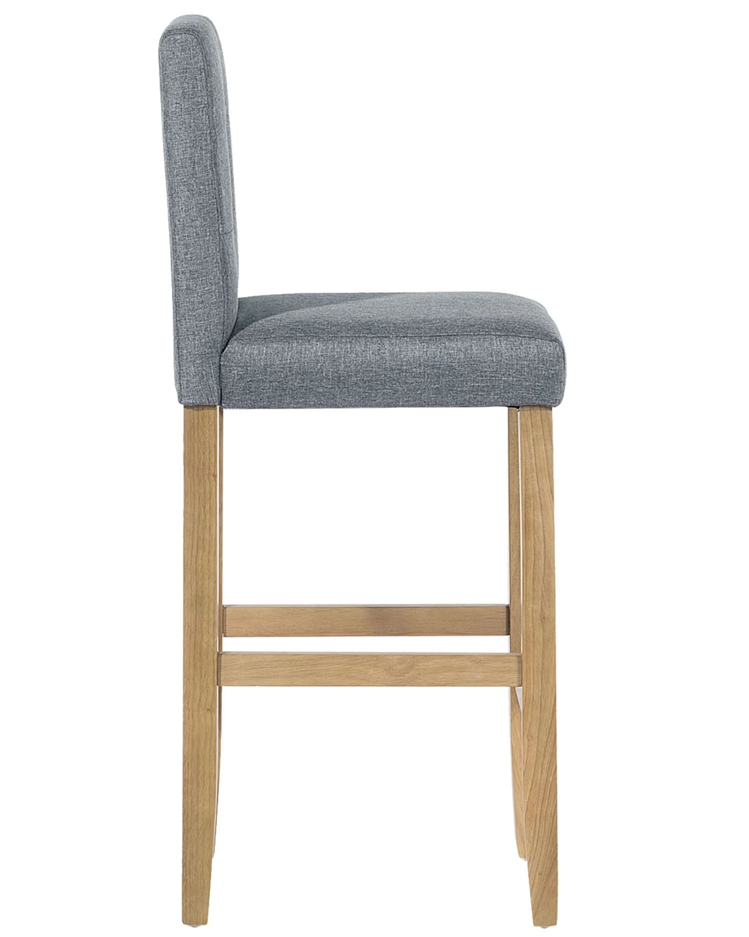 Set Of 2 Bar Chairs Fabric Grey MADISON - Image 8