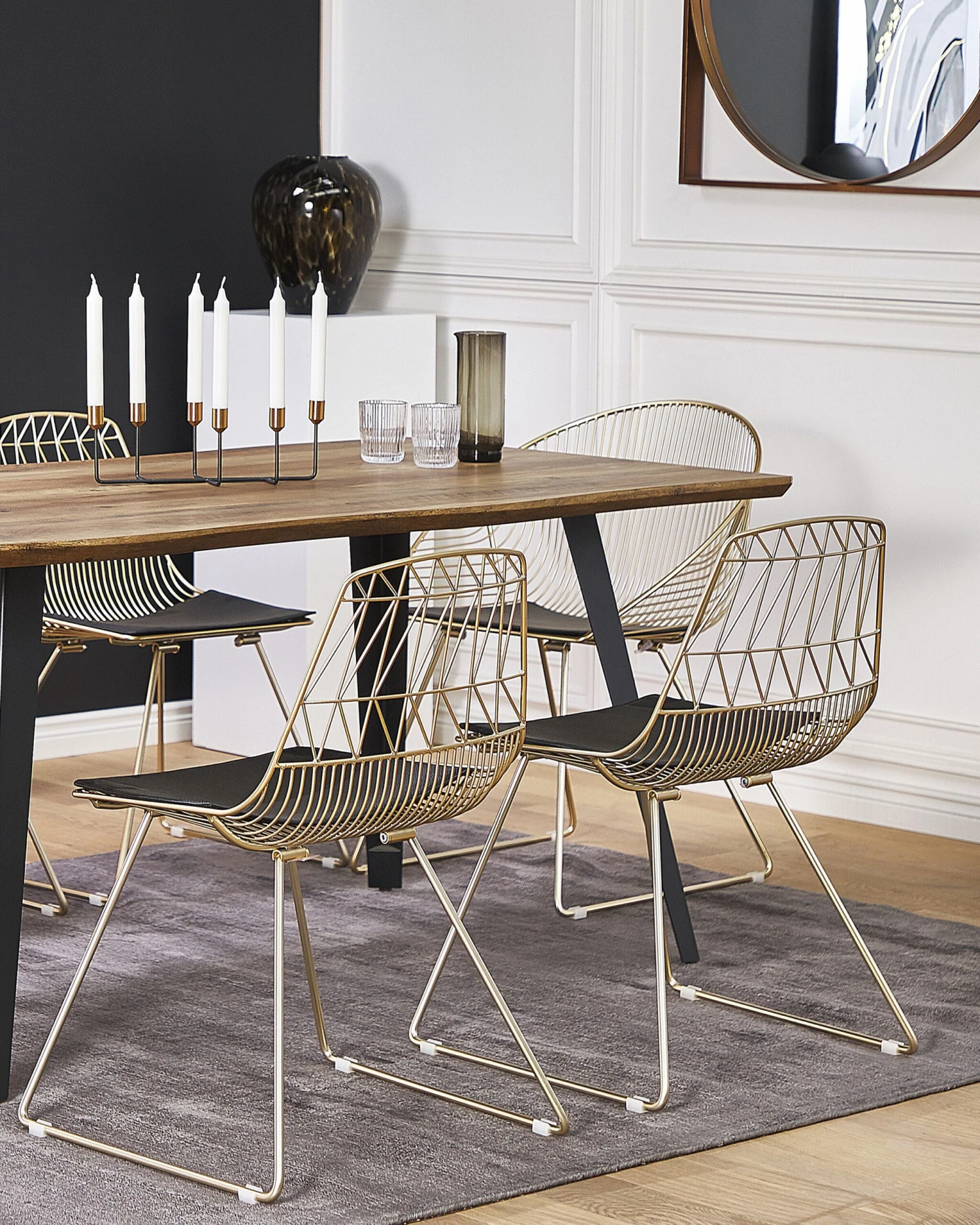 Set Of 2 Metal Accent Chairs Gold HARLAN - Image 2