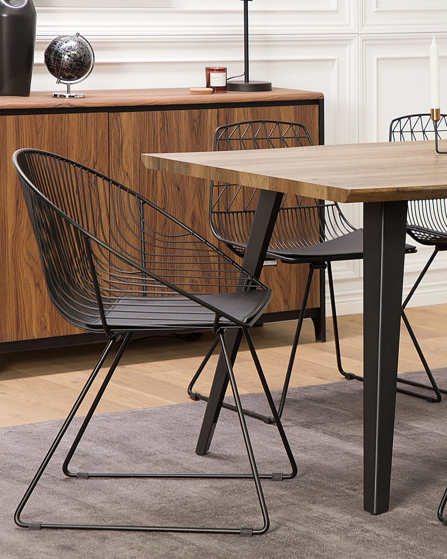 Set Of 2 Metal Accent Chairs Black HARLAN 4 Set Of 2 Metal Accent Chairs Black HARLAN - Image 2