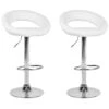 Set Of 2 Faux Leather Swivel Bar Stools White PEORIA -Cheap Furniture Store undef src sa picid 743375 type whitesh image