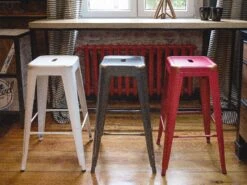 Set Of 2 Metal Stools 76 Cm Black With Gold CABRILLO -Cheap Furniture Store undef src sa picid 743921 type whitesh image