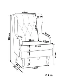 Velvet Fabric Wingback Chair Dark Green ALTA -Cheap Furniture Store undef src sa picid 743984 type whitesh image