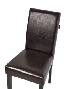 Set Of 2 Faux Leather Dining Chairs Dark Brown BROADWAY -Cheap Furniture Store undef src sa picid 744298 type whitesh image