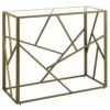 Glass Top Console Table Gold ORLAND -Cheap Furniture Store undef src sa picid 744301 type whitesh image