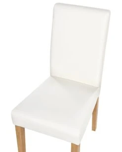 Set Of 2 Faux Leather Dining Chairs White BROADWAY -Cheap Furniture Store undef src sa picid 744506 type whitesh image