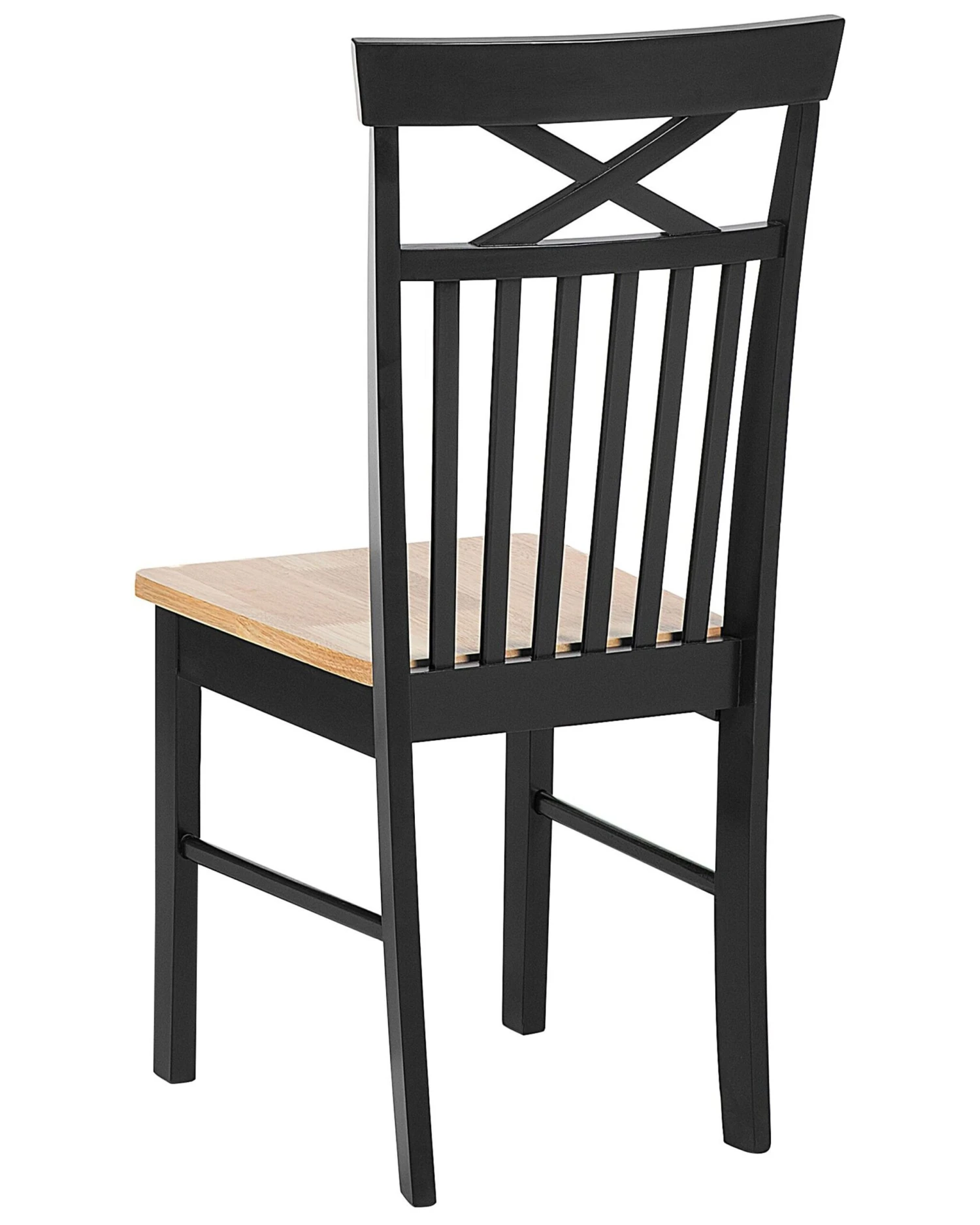 Set Of 2 Dining Chairs Light Wood And Black HOUSTON - Image 10