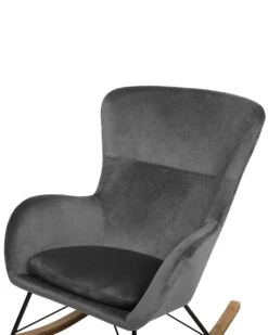 Velvet Rocking Chair Dark Grey ELLAN 15 Velvet Rocking Chair Dark Grey ELLAN -Cheap Furniture Store undef src sa picid 745372 type whitesh image