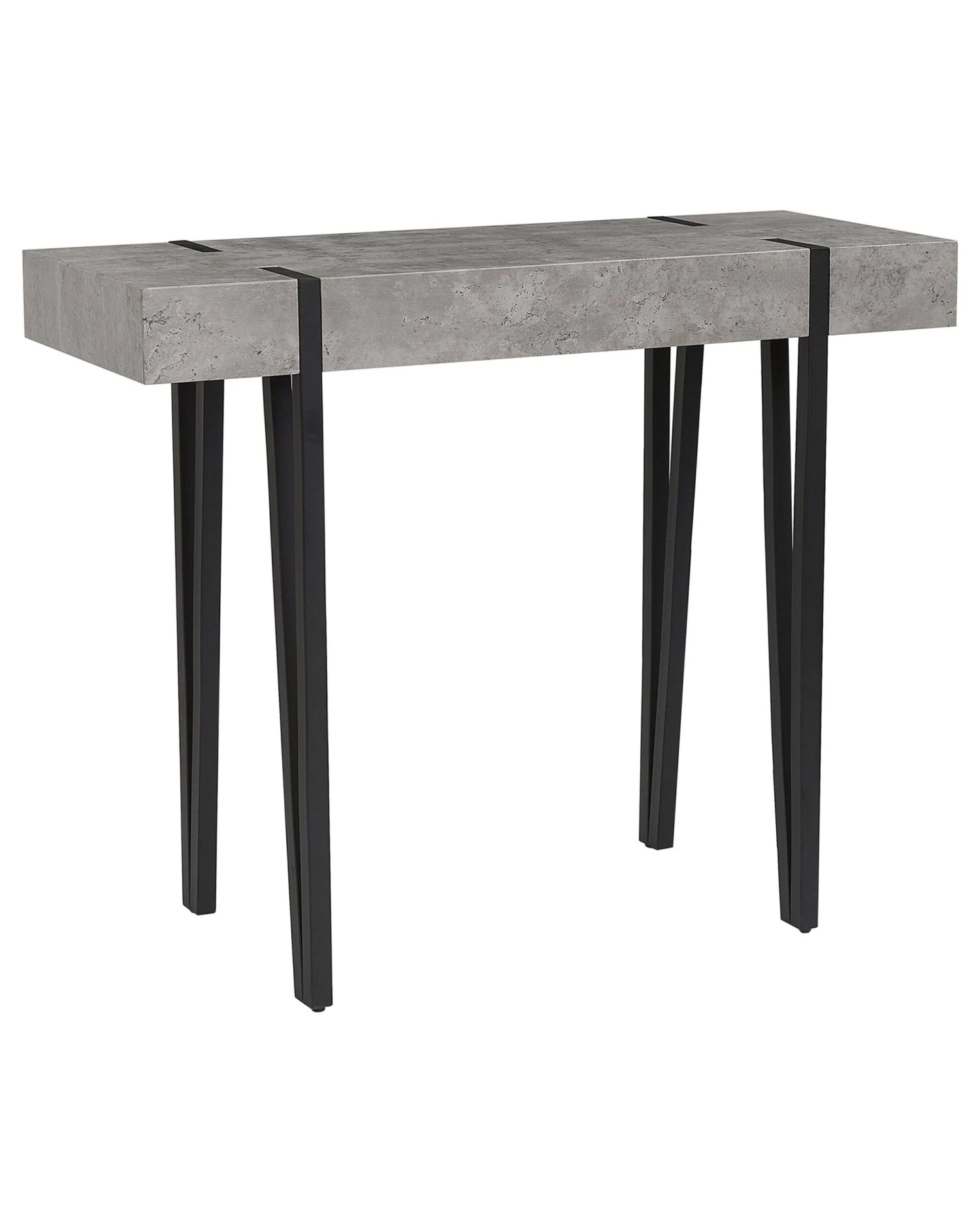 Console Table Concrete Effect With Black ADENA 3 Console Table Concrete Effect With Black ADENA