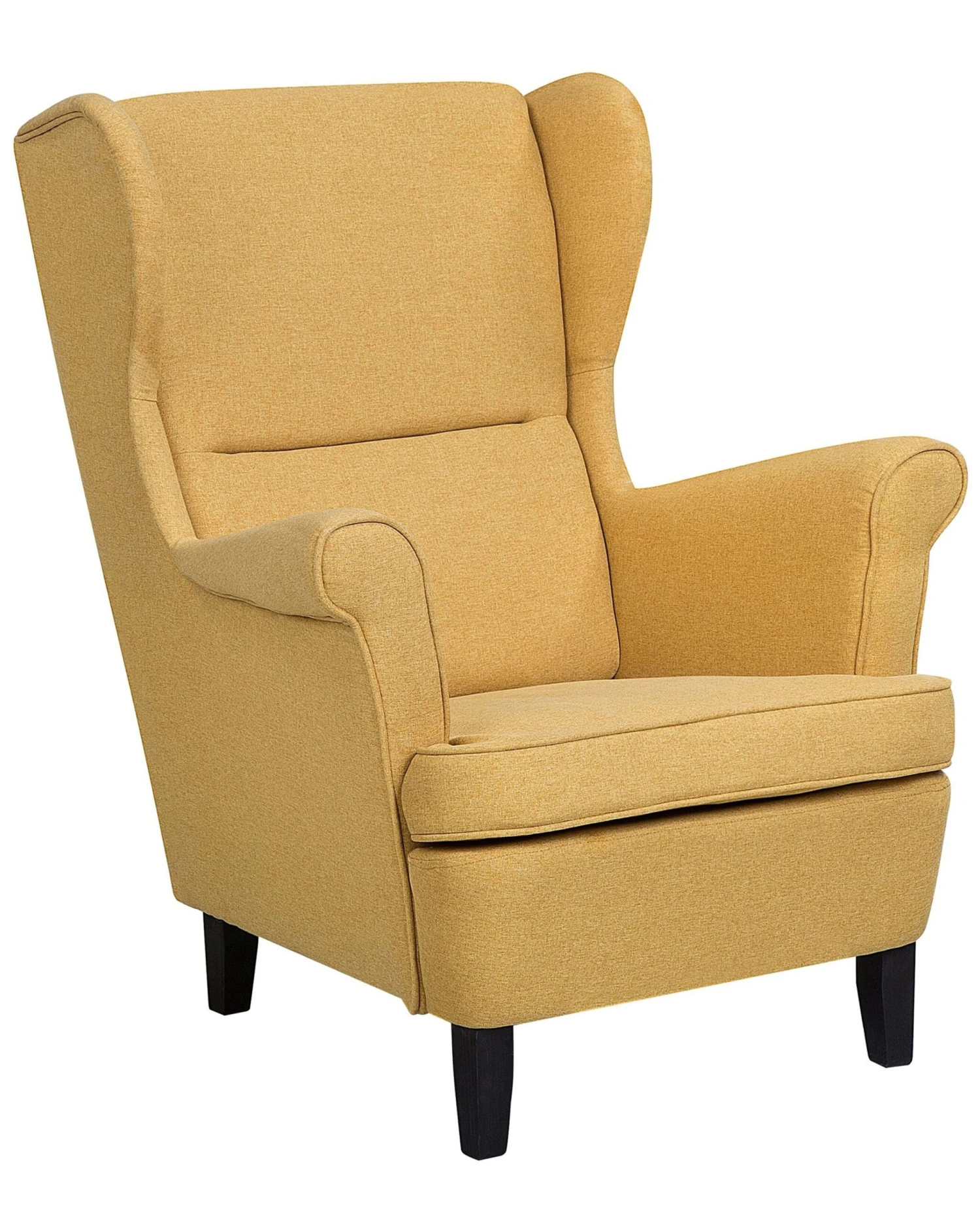 Fabric Wingback Chair Yellow ABSON