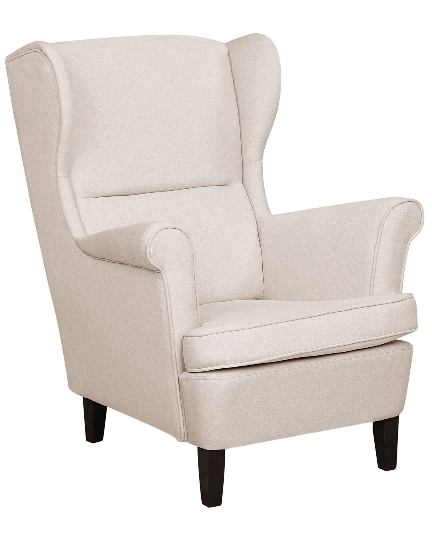 Fabric Wingback Chair Light Beige ABSON