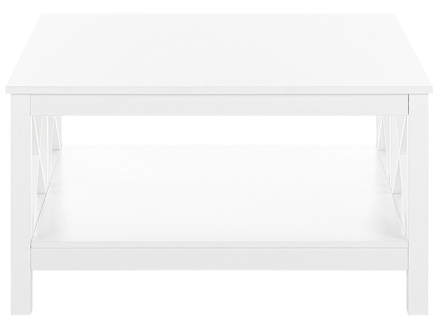 Coffee Table With Shelf White LOTTA - Image 3