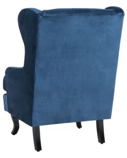 Velvet Fabric Wingback Chair Dark Blue ALTA -Cheap Furniture Store undef src sa picid 749408 type whitesh image