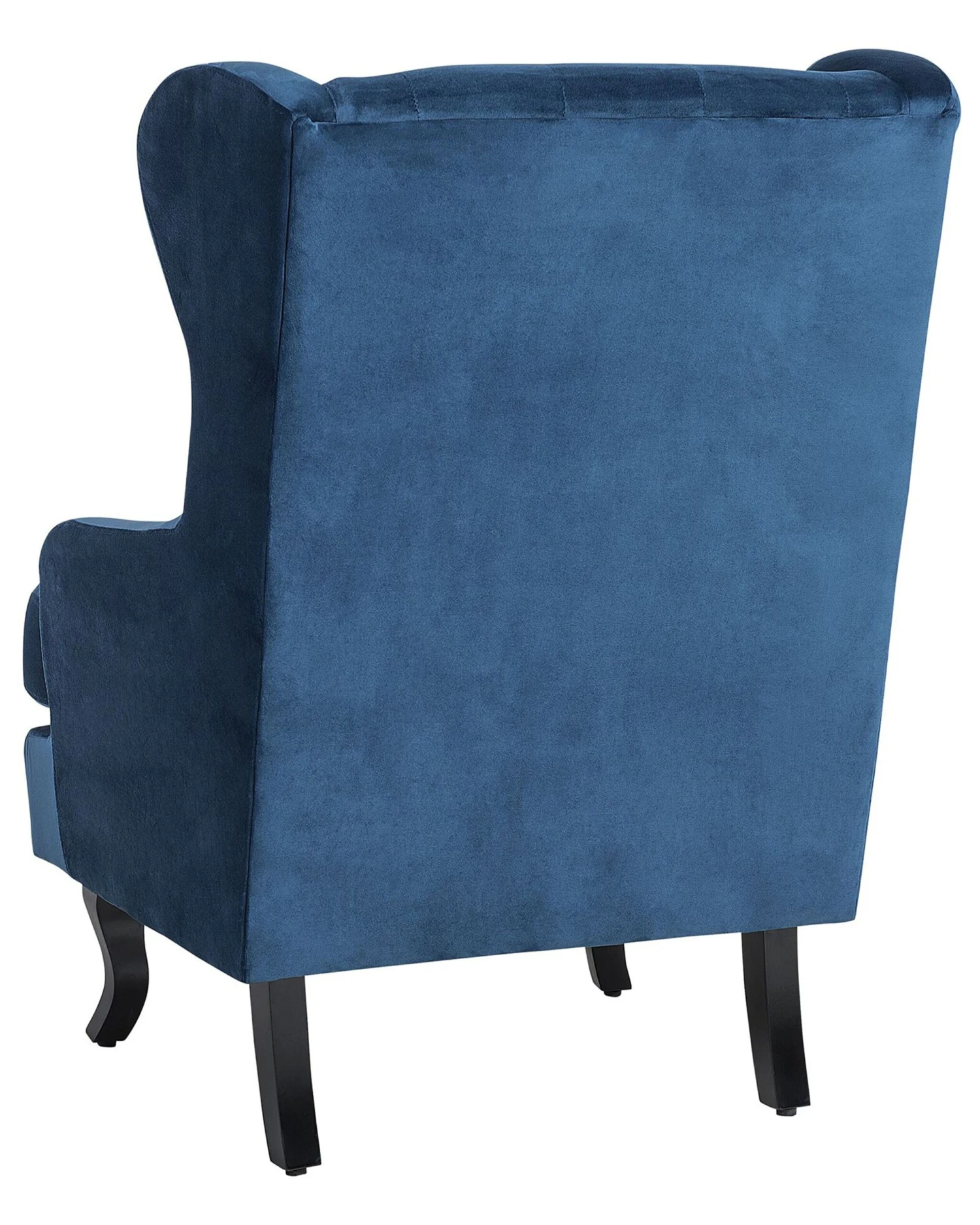 Velvet Fabric Wingback Chair Dark Blue ALTA - Image 5