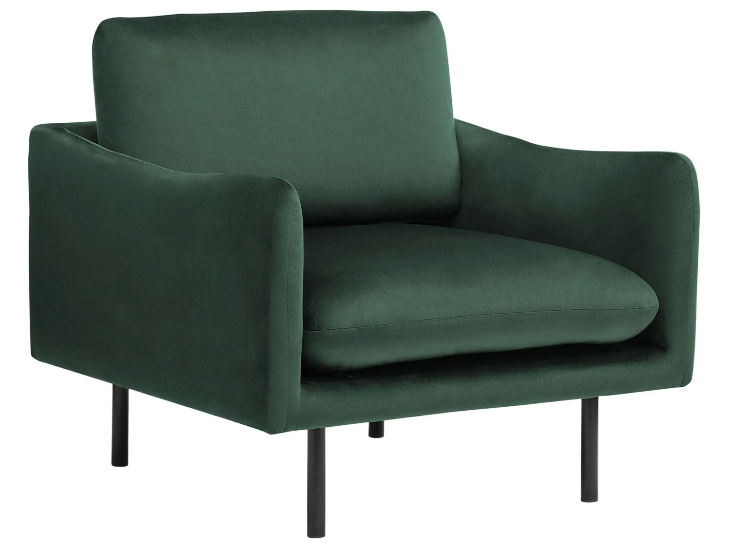 Velvet Fabric Armchair Green VINTERBRO