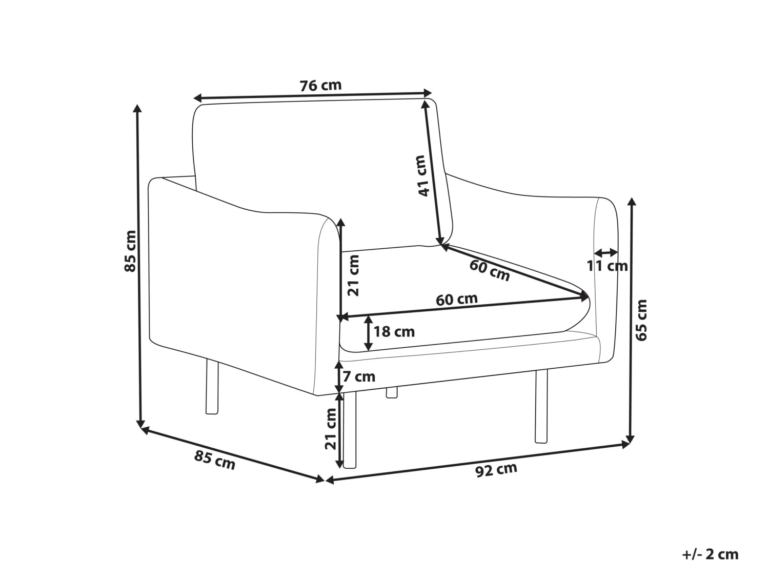 Velvet Fabric Armchair Green VINTERBRO - Image 9