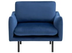 Velvet Fabric Armchair Dark Blue VINTERBRO -Cheap Furniture Store undef src sa picid 749586 type whitesh image