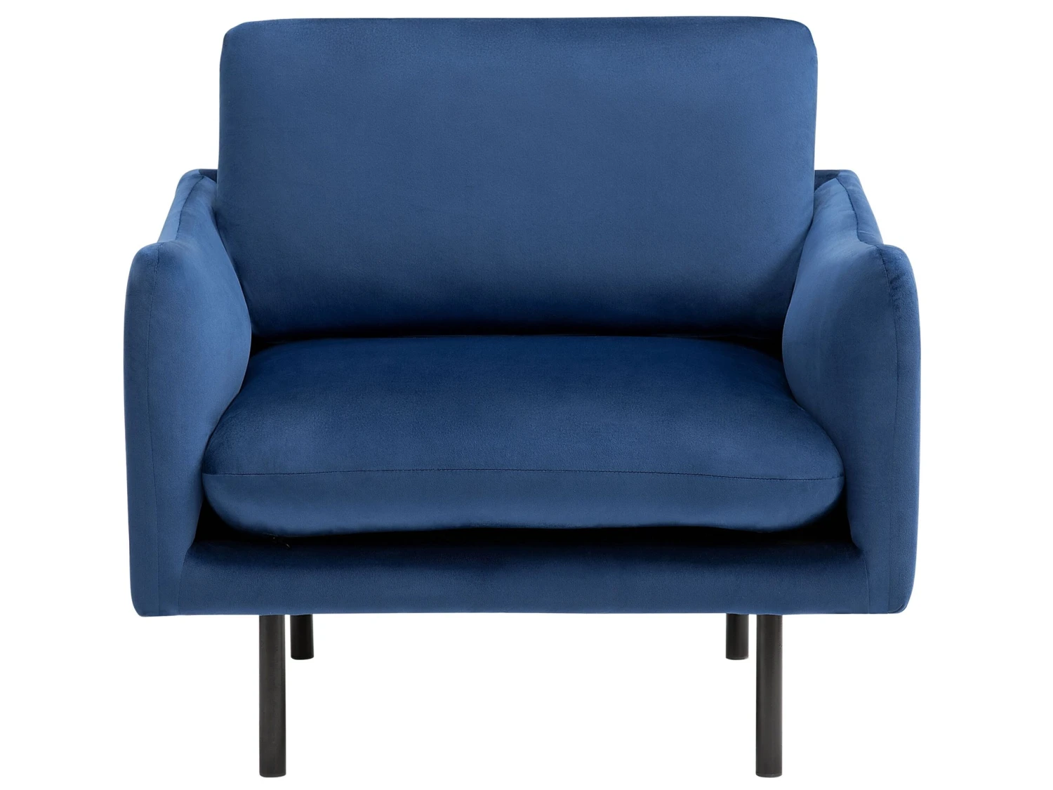 Velvet Fabric Armchair Dark Blue VINTERBRO - Image 5