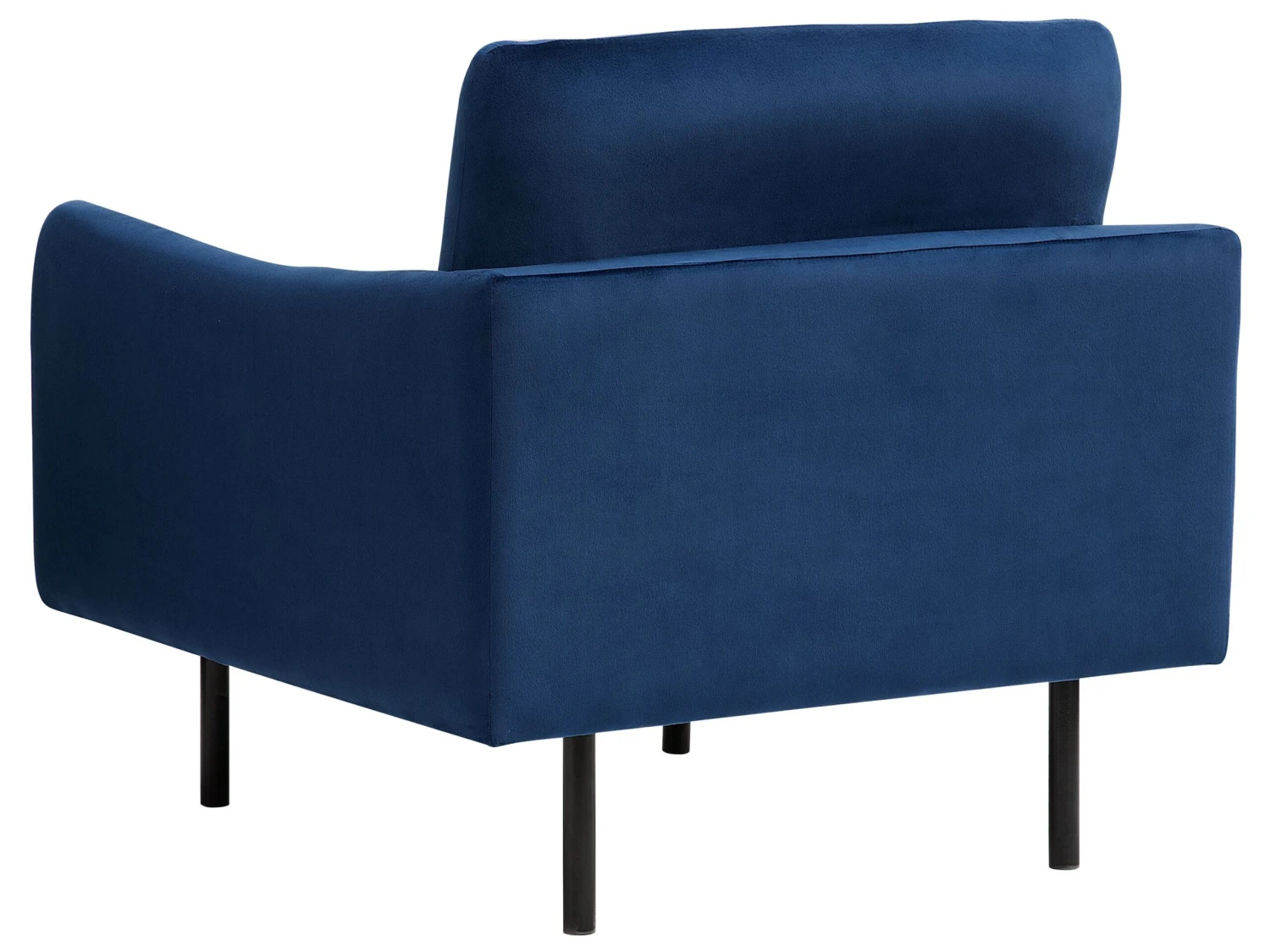 Velvet Fabric Armchair Dark Blue VINTERBRO - Image 6