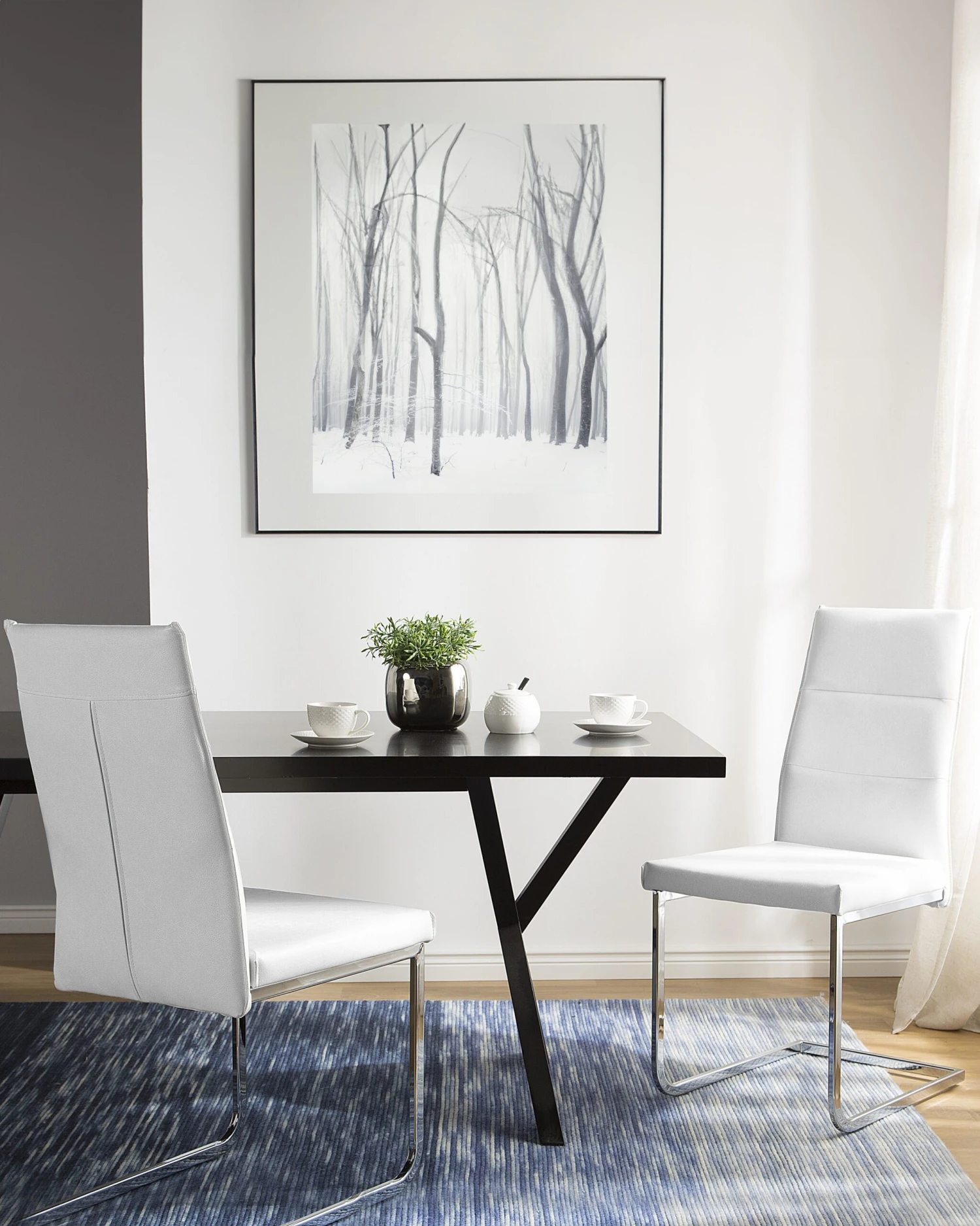 Set Of 2 Faux Leather Dining Chairs White ROCKFORD - Image 2