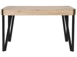 Dining Table 130 X 80 Cm Light Wood And Black CAMBELL -Cheap Furniture Store undef src sa picid 751610 type whitesh image
